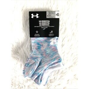 Under Armour Unisex No Show Low Cut Socks Men 7-8 Women 6-10 Multicolor 6 Pairs